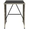 vidaXL Bistro Set Light grey PE rattan, powder-coated steel, tempered glass