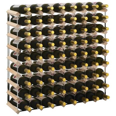 vidaXL Wine Rack for 72 Bottles Solid Pinewood