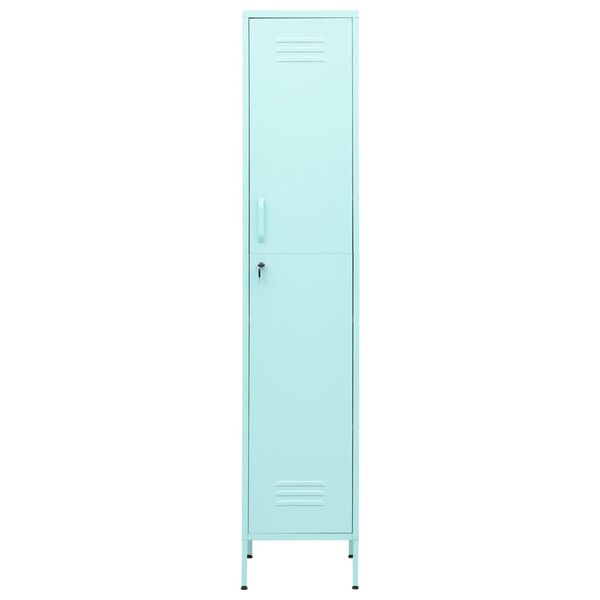 vidaXL Locker Cabinet Mint Steel 14.6x18.1x70.9 in Locker Cabinet