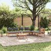 vidaXL Garden Bench Set with Cushion with Storage 5 pcs Brown and Grey
