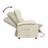 vidaXL Massage Chair Cream White Faux Leather
