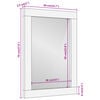 vidaXL Bathroom Mirror Brown Solid mango wood, Glass Medium