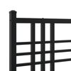 vidaXL Bed Frame Black Powder-Coated Steel Double Bed Frame