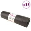 vidaXL Bin Bags with Drawstrings 150 pcs Black 63.4 gal