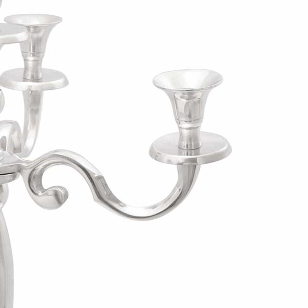 vidaXL Candle Holder Silver 15.35 x 15.35 x 23.62 in Aluminium