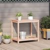 vidaXL Potting Table Natural Wood Solid douglas wood 32.5 x 19.7 x 29.5 in