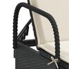 vidaXL Sun Lounger Black PE rattan, powder-coated steel Standard