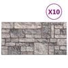 vidaXL 3D Wall Panels with Light Gray Brick Design 10 pcs EPS