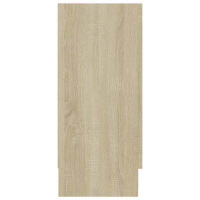 vidaXL Sideboard Sonoma Oak 47.2"x12"x27.6" Engineered Wood