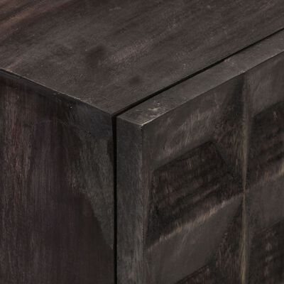 vidaXL Sideboard Black 23.6"x13.8"x29.5" Solid Mango Wood