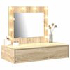 vidaXL Dressing Table Brown 32.68 x 15.75 x 27.56 in Engineered Wood