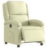 vidaXL Electric Recliner Chair Cream Real leather, Metal, Plywood Standard