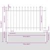 vidaXL Garden Fence 5 pcs White 27.89 x 3.94 ft Powder-coated Steel