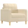 vidaXL Sofa Chair With Footstool Cream