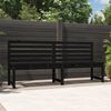 vidaXL Garden Bench Black Solid pine wood Large Durable Garden Bench