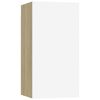 vidaXL TV Stands 7 pcs White and Sonoma Oak 12"x11.8"x23.6" Engineered Wood