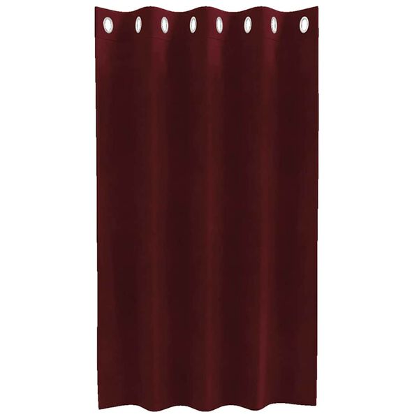 vidaXL Curtains with Curtains 2 pcs Wine red 55.12 x 55.12 in Velvet