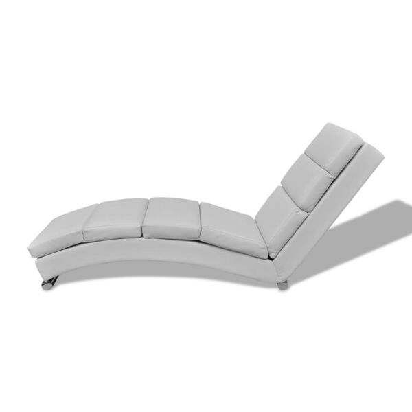 vidaXL Chaise Longue White