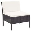 vidaXL Garden Lounge Set Black Poly Rattan Large Modular