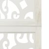 vidaXL Room Divider 3 Panels White Solid Wood Paulownia