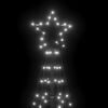 vidaXL LED Christmas Tree with Ground Spikes cold white 70.87 in Iron