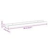 vidaXL Wall Shelf Set of 2 High gloss white MDF 23.6x3.5x1.2 in