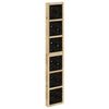 vidaXL Room Divider 6 Panels Brown and Black Solid Wood Paulownia