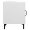 vidaXL Bedside Cabinet White Engineered wood, metal Medium