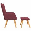 vidaXL Relaxing Chair With Stool Wine Red