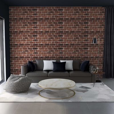 vidaXL 3D Wall Panels with Dark Brown Brick Design 11 pcs EPS
