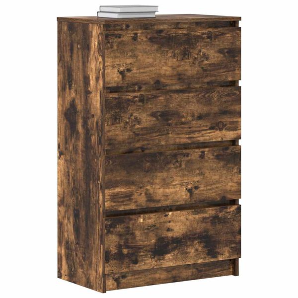 vidaXL Sideboard Smoked Oak Engineered Wood Medium Storage Cabinet