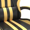 vidaXL Gaming Chair Black and Gold Faux leather, Metal, Plywood