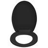 vidaXL Soft-close Toilet Seat with Quick-release Design Black