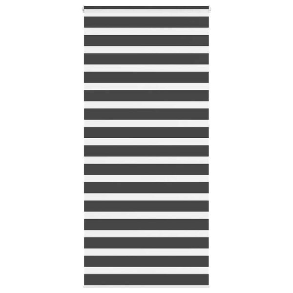 vidaXL Zebra Blind Black Polyester, Aluminum 37.4 x 90.6 in