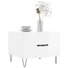 vidaXL Coffee Table Set of 2 High gloss white Engineered wood, Iron