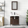 vidaXL Bathroom Furniture Set Brown Oak Engineered Wood Medium