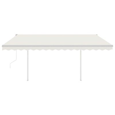 vidaXL Automatic Retractable Awning with Posts 13.1'x9.8' Cream