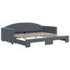 vidaXL Daybed With Trundle Dark Grey