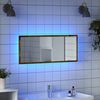 vidaXL Bathroom Mirror Old wood Engineered wood, glass 39.4 x 14.6 in