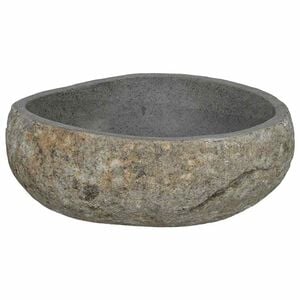 vidaXL Basin Light grey (38-45) x (30-35) x 5.91 in River stone