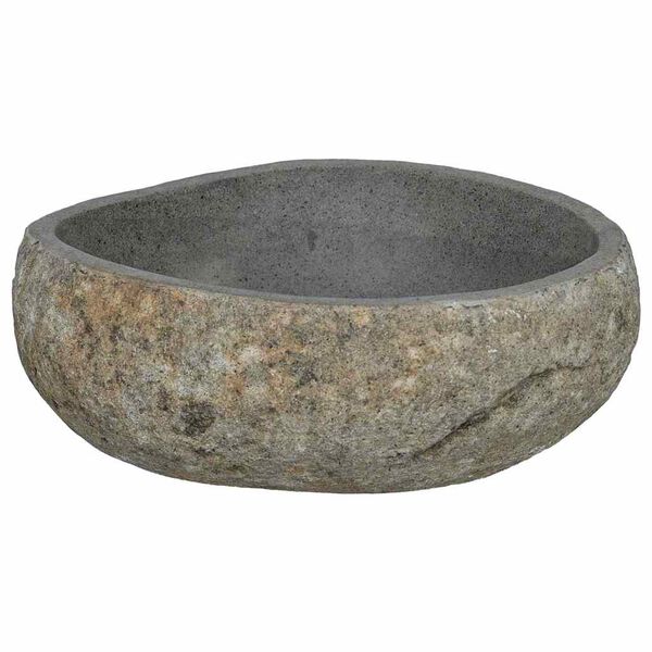 vidaXL Basin Light gray (38-45) x (30-35) x 15 cm River stone