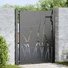vidaXL Garden Gate 39.4x59.1" Corten Steel Grass Design