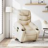 vidaXL Stand Up Massage Recliner Chair Cream