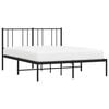 vidaXL Bed Frame Black Powder-Coated Steel 47.2 x 78.7 in Bed Frame
