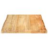 vidaXL Table Top 23.6"x23.6"x1.5" Live Edge Solid Wood Mango