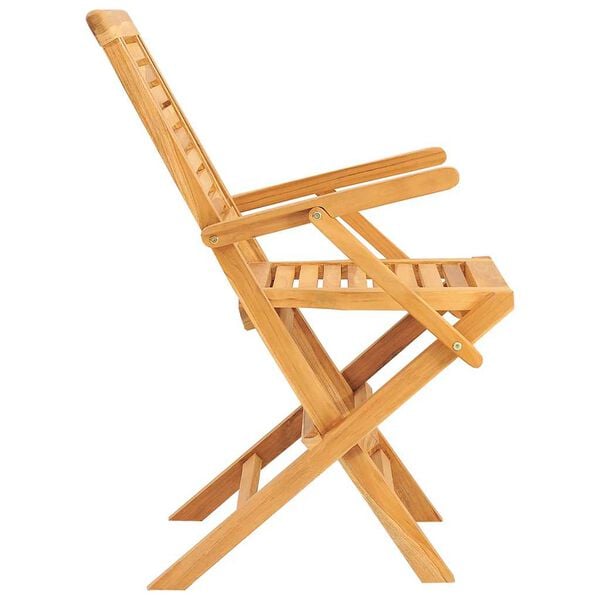 vidaXL Folding Garden Chair Set of 6 Teak Solid teak wood Standard