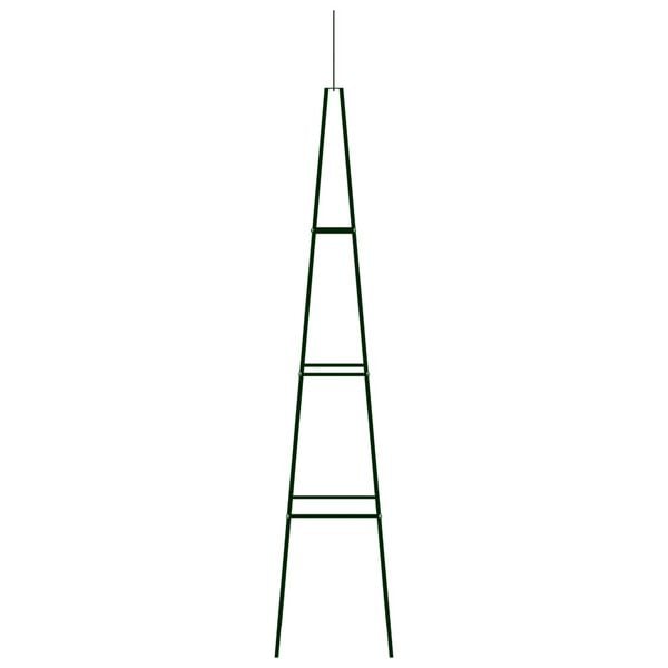 vidaXL Climbing Plant Rack Set of 2 Dark green Powder-coated iron