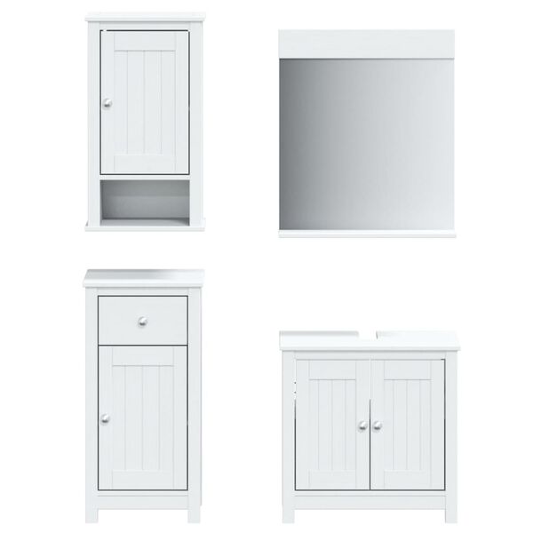 vidaXL Bathroom Furniture Set White