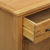 vidaXL Shoe Cabinet Natural Oak Solid Oak Wood, MDF with Oak Veneer Medium