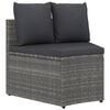 vidaXL 9 Piece Patio Sofa Set with Cushions Poly Rattan Gray